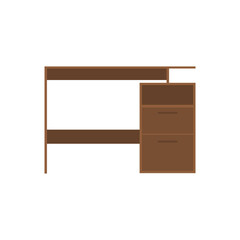 office desk flat design vector illustration. workspace illustration