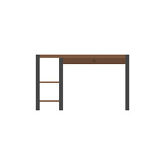 office desk flat design vector illustration. workspace illustration