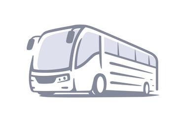 Travel bus logo template on white © bioraven