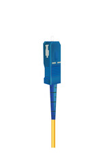 Fiber optic cable with SC APC connector. vector