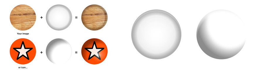 Transparent dome and sphere, no background - add your picture or icon below to make it look 3D © Lubo Ivanko