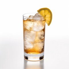 Highball cocktail Isolated on White. Generative AI