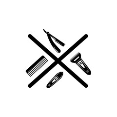 Obraz premium Barber shop haircut salon logo design