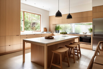 Self-Care and Nature-Themed Kitchen Spaces and Vanities with Eco-Friendly D&eacute;cor. Generative Ai