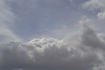 Naklejka na ściany i meble Clouds, rain, gray clouds, fluffy
