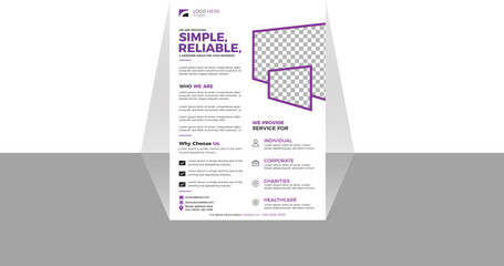 A4 Size Minimalist Business Flyer Template