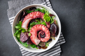 octopus food fresh seafood meal snack on the table copy space food background rustic top view © Alesia Berlezova