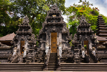 Hindu temple with pagoda on Bali island, Indonesia