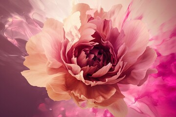 rose pink flower abstract. Generative AI