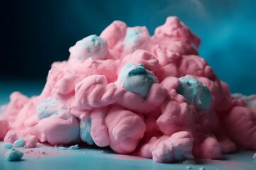A pile of sweet cotton candy