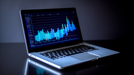 Laptop with chart