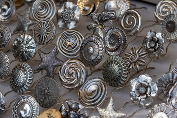 Jewelry pendants set made of silver brass