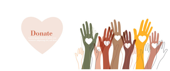 Charity, giving and donation poster template	