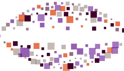 Bright squares on a white background. Festive background, disco. Design element, festive unusual background. Vector illustration, eps 10