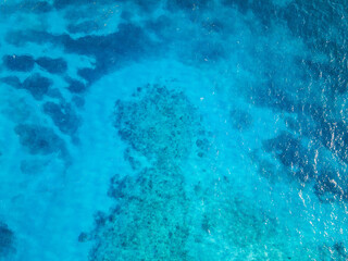 aerial view of san andres island in Colombia, sea of ​​seven colors

