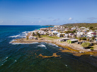 Fototapeta premium aerial view of san andres island in Colombia, sea of ​​seven colors 