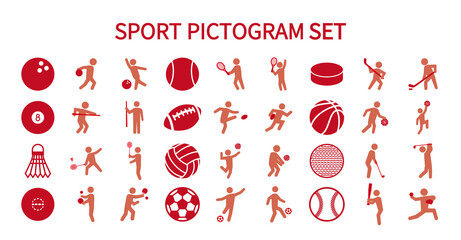 12 kinds of sports pictogram set
