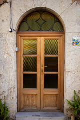 Fototapeta na wymiar door of an old house in mallorca