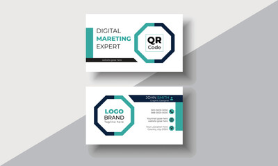 Double-sided creative business card template.business card design.Luxury dark gradient background. Business card design set template for company corporate style. Vector illustration.