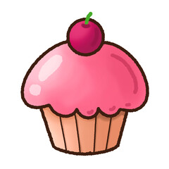 cupcake with cherry topping