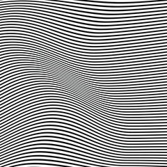 abstract horizontal black line wave pattern design.