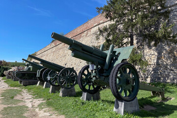Belgrade, Serbia, September 14, 2022. Kalemegdan fortess, cannons