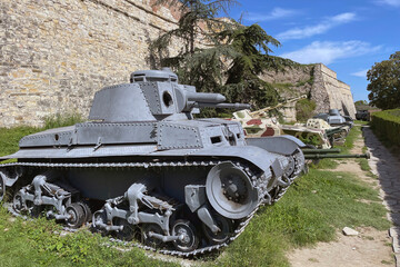 Belgrade, Serbia, September 14, 2022. Kalemegdan fortess, tanks