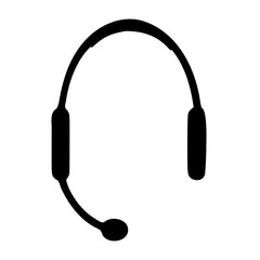 headphones with microphone icon