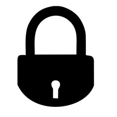 lock icon isolated on white
