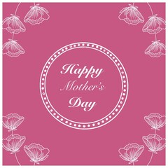 background with flowers happy Mother’s Day 