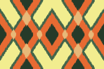 Ikat Geometric tribal ethnic seamless pattern. African, Native American, Mexican, Indian style. Design for clothing, fabric, textile, home decor, carpet, wallpaper, texture. 
