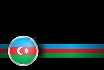 Azerbaijan background with unique Azerbaijan flag.  Azerbaijan independence day illustration