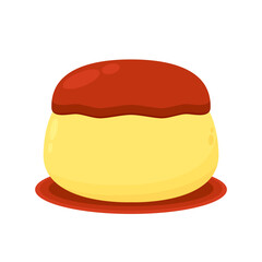 Pudding vector. symbol. pudding logo design.