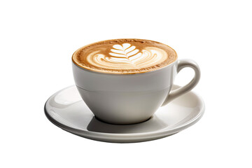  Cup of latte transparent background, ultra sharp, Generative AI