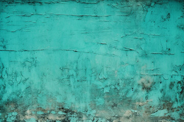 Fototapeta na wymiar Turquoise Grunge Texture Background Wallpaper Design