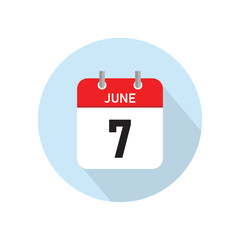 June 7 Concept Design. Vector Illustration.	