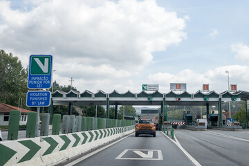Image of section of the A3 motorway, Portuguese motorway that connects Minho, Valença to the Douro...