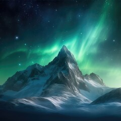 A breathtaking aurora borealis lighting up the night