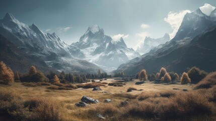 A mountain landscape