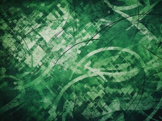 Green dynamic grunge abstract background