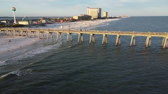 Pensacola Beach pier at sunset