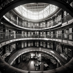 Panopticon prison interior - generative AI