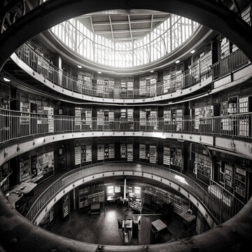 Panopticon prison interior - generative AI