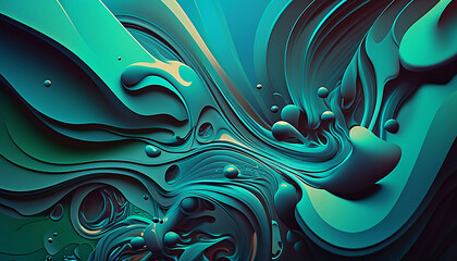 Bright turquoise background new quality universal colorful technology stock image illustration design, generative ai