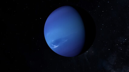 Obraz na płótnie Canvas Space probe flying to Neptune. Space exploration.