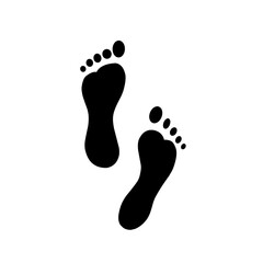 Fototapeta na wymiar Human footprint silhouette
