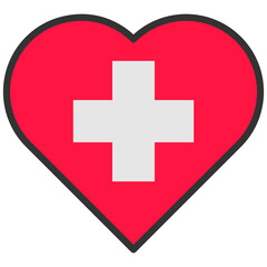 Obraz premium Simple Medical Element Icon Pack 