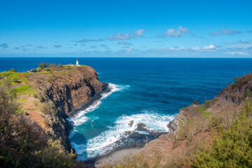 The Daniel K. Inouye Kilauea Point Lighthouse (Kīlauea Light), Kīlauea Point National Wildlife Refuge, Kauaʻi, Hawaiʻi, USA