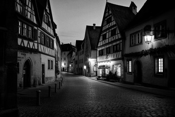 Historic town of Rothenburg ob der Tauber - generative AI