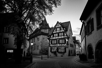 Historic town of Rothenburg ob der Tauber - generative AI